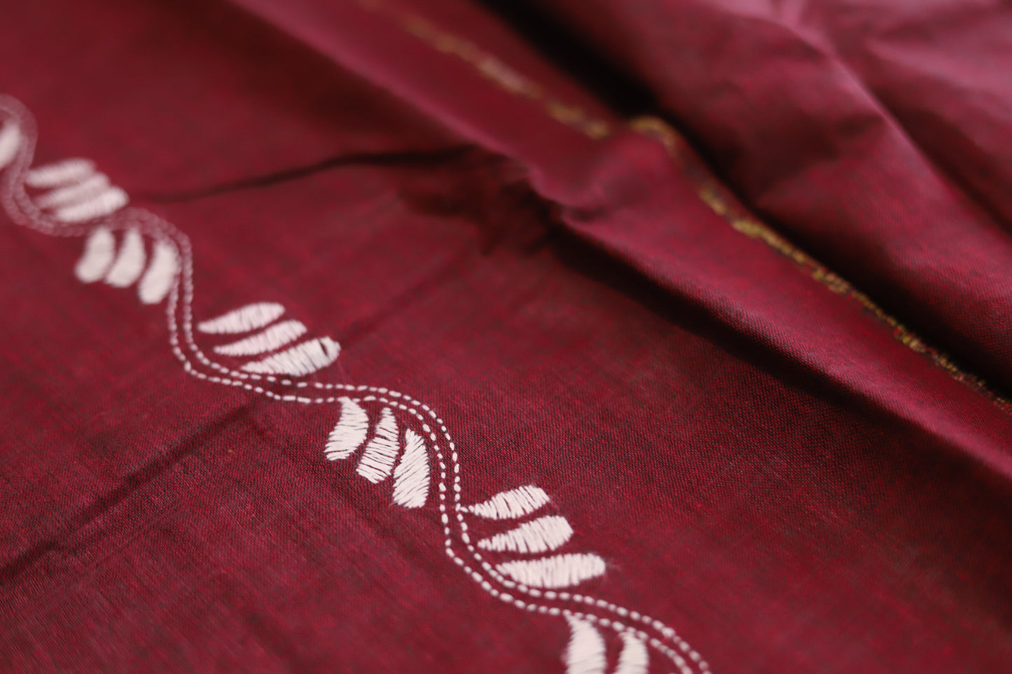 Bengal Handwoven Khesh Kantha Saree