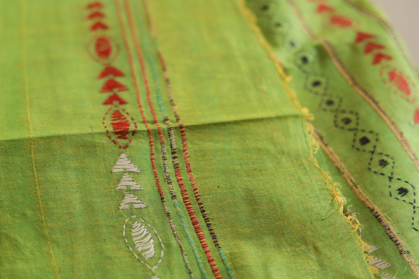 Bengal Handwoven Khesh Kantha Saree