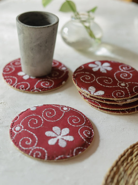 Kantha Coaster