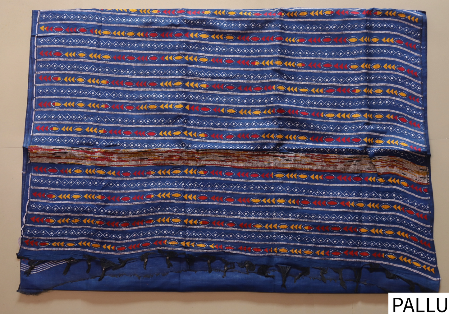 Bengal Handwoven Khesh Kantha Saree