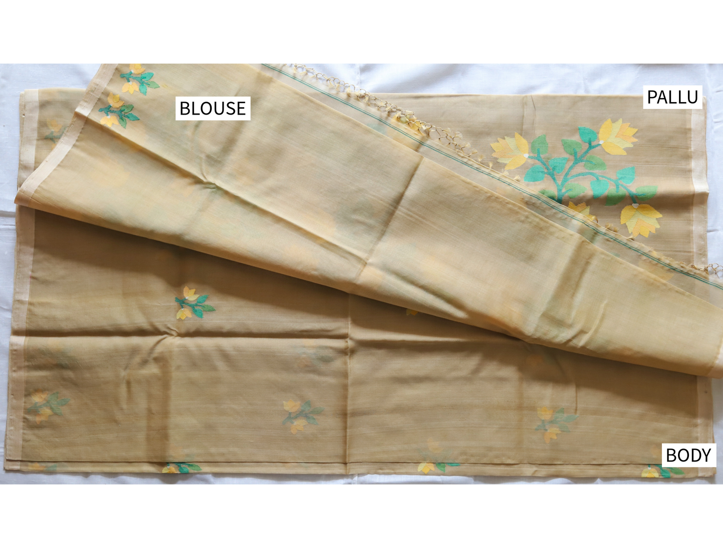 Handwoven Bengal Muslin Saree