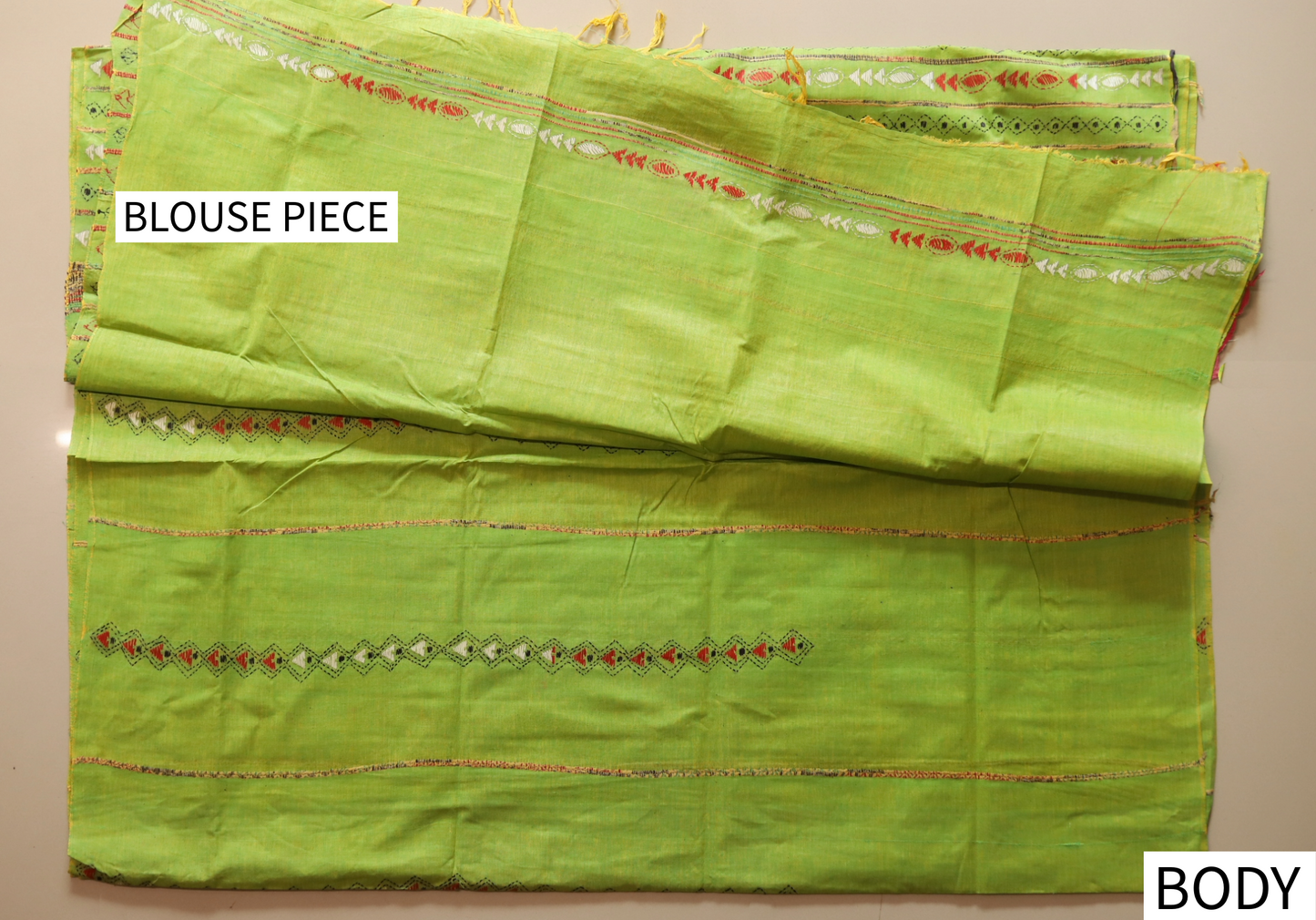 Bengal Handwoven Khesh Kantha Saree