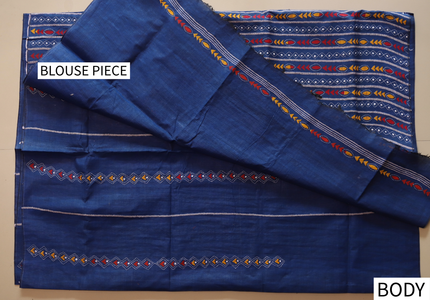 Bengal Handwoven Khesh Kantha Saree