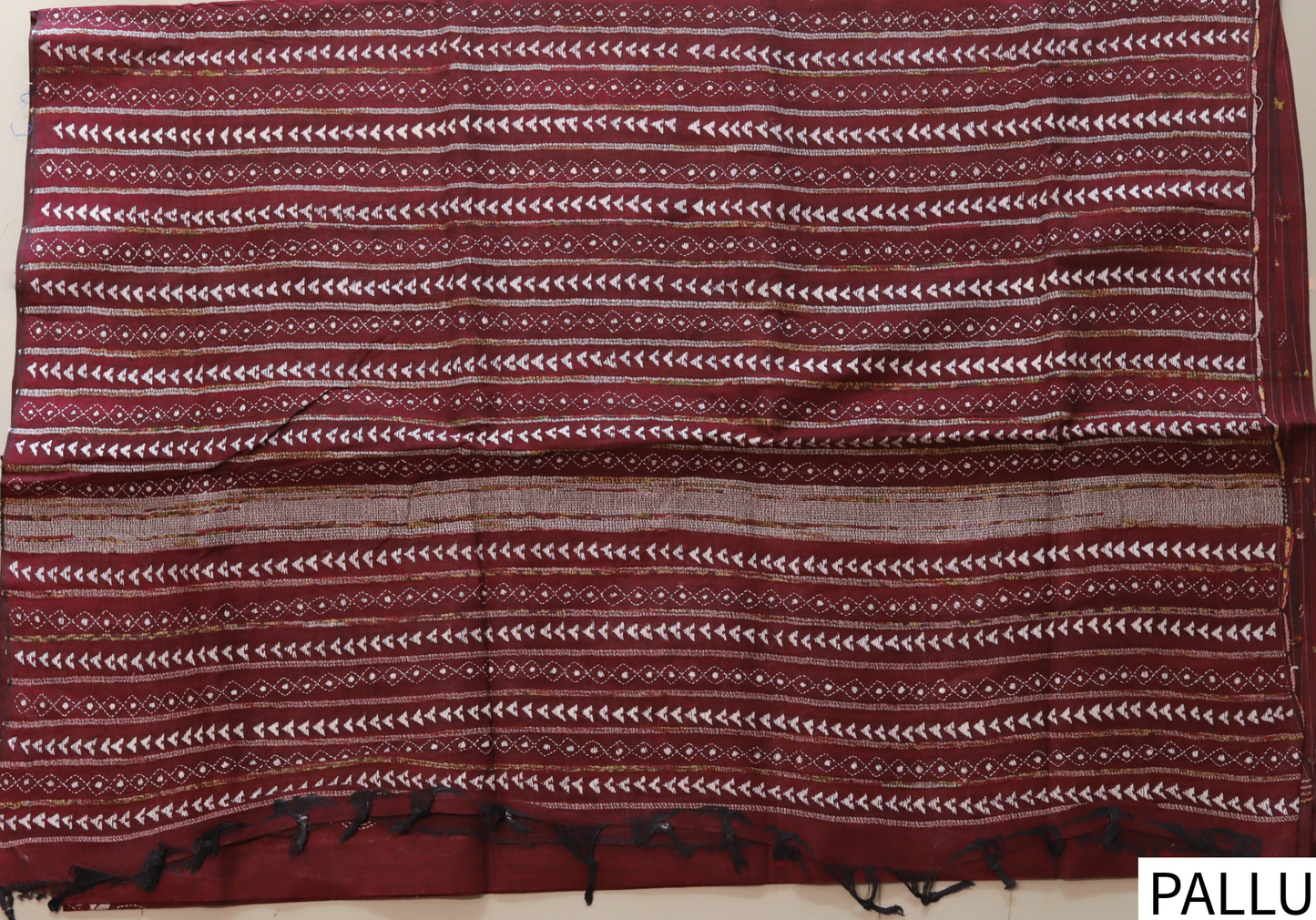 Bengal Handwoven Khesh Kantha Saree