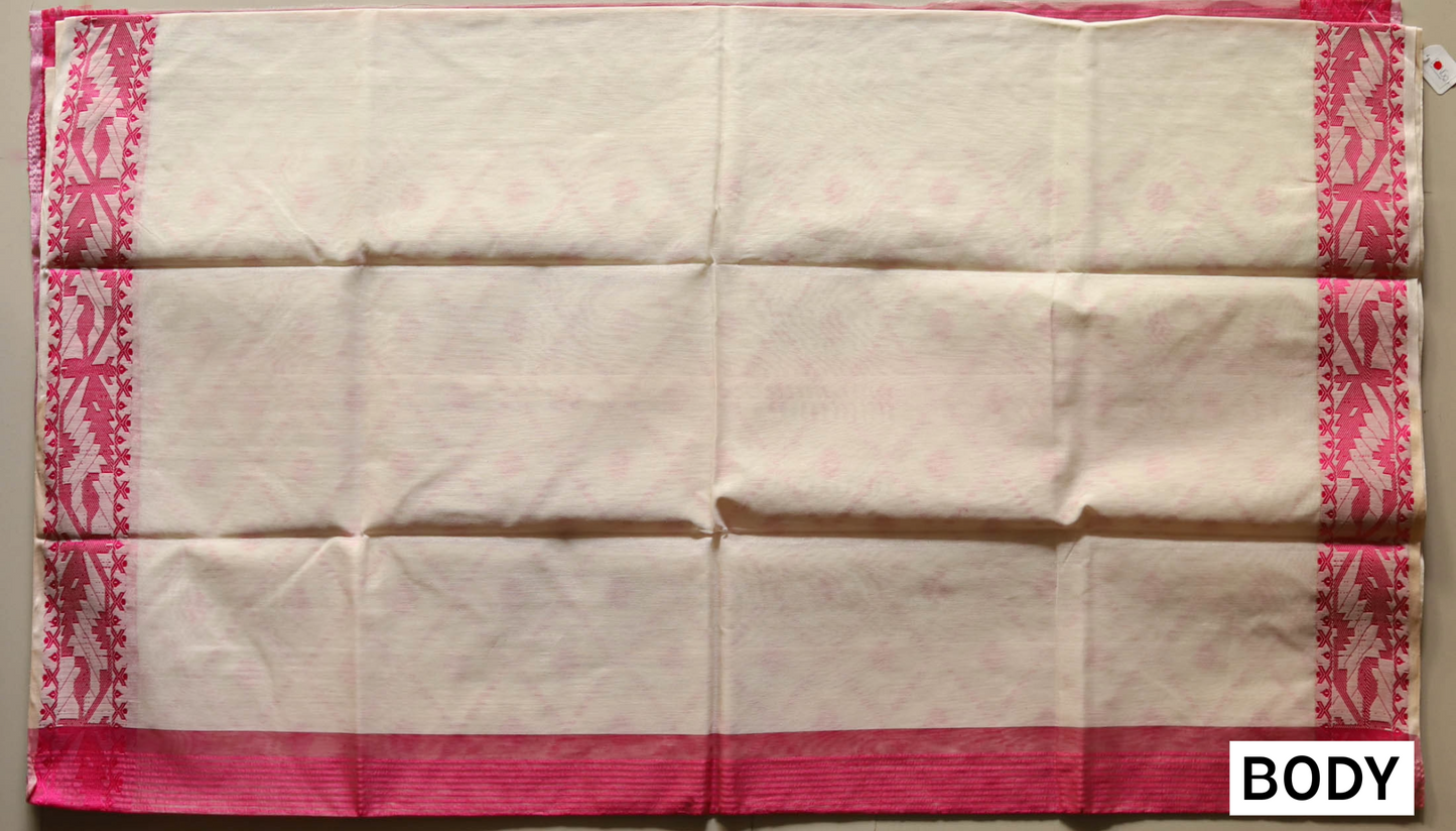 Handwoven Dhakai Saree in Jamdani Weave