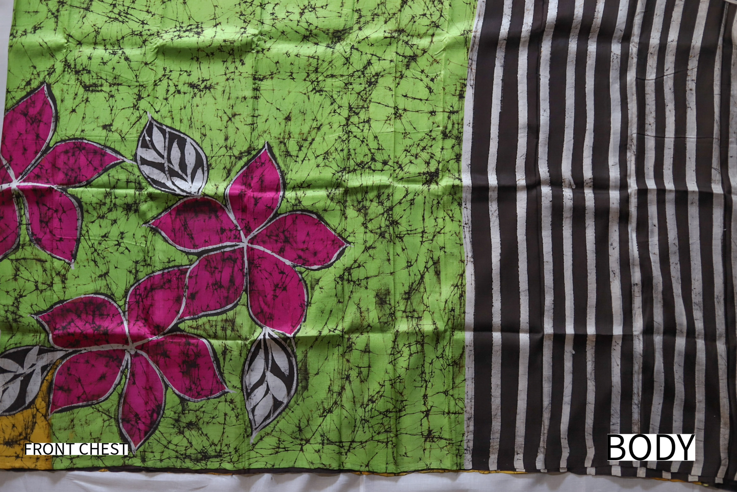 Handwoven Bengal Hand Batik Silk Saree