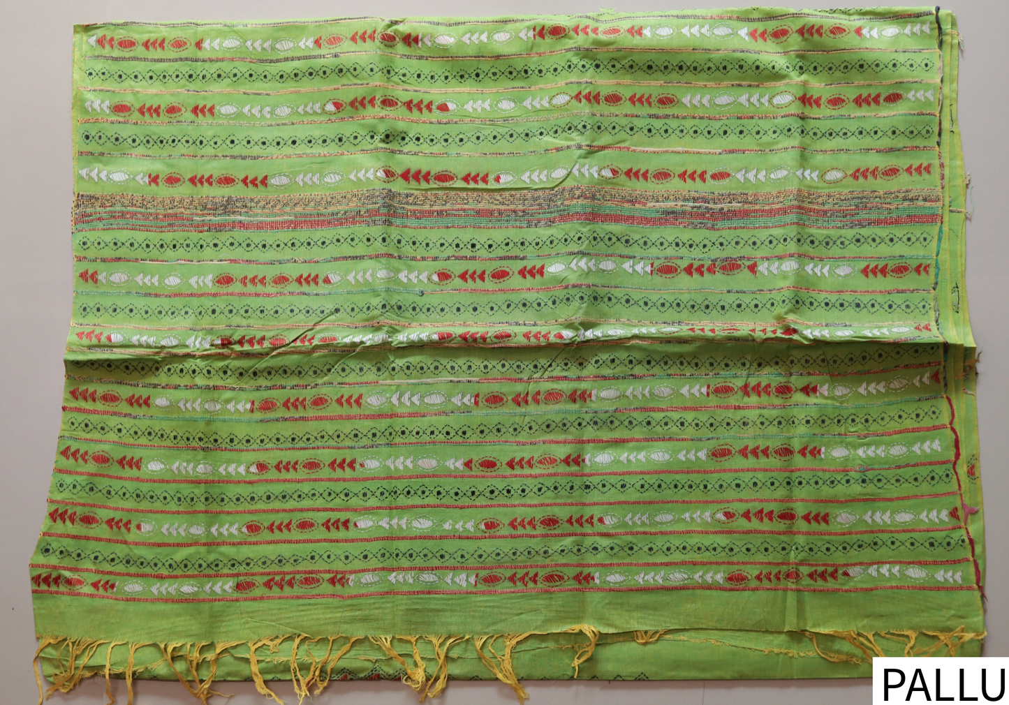 Bengal Handwoven Khesh Kantha Saree
