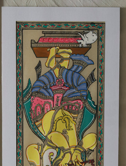Patachitra Ganesh Painting Wallart Hanging
