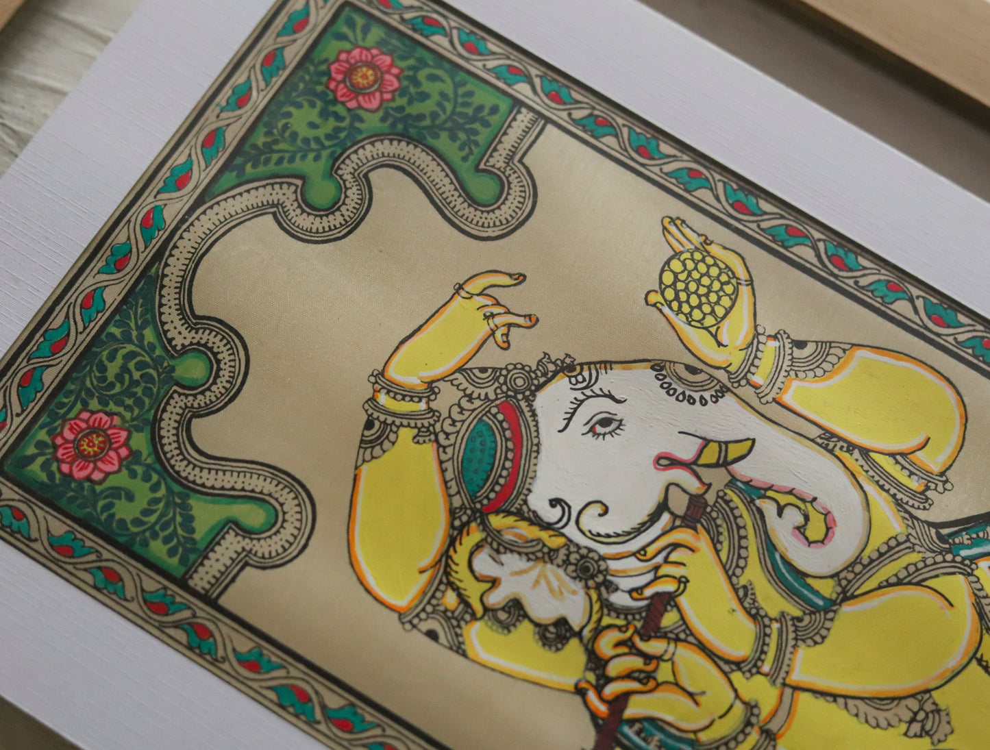 Patachitra Ganesh Painting Wallart Hanging