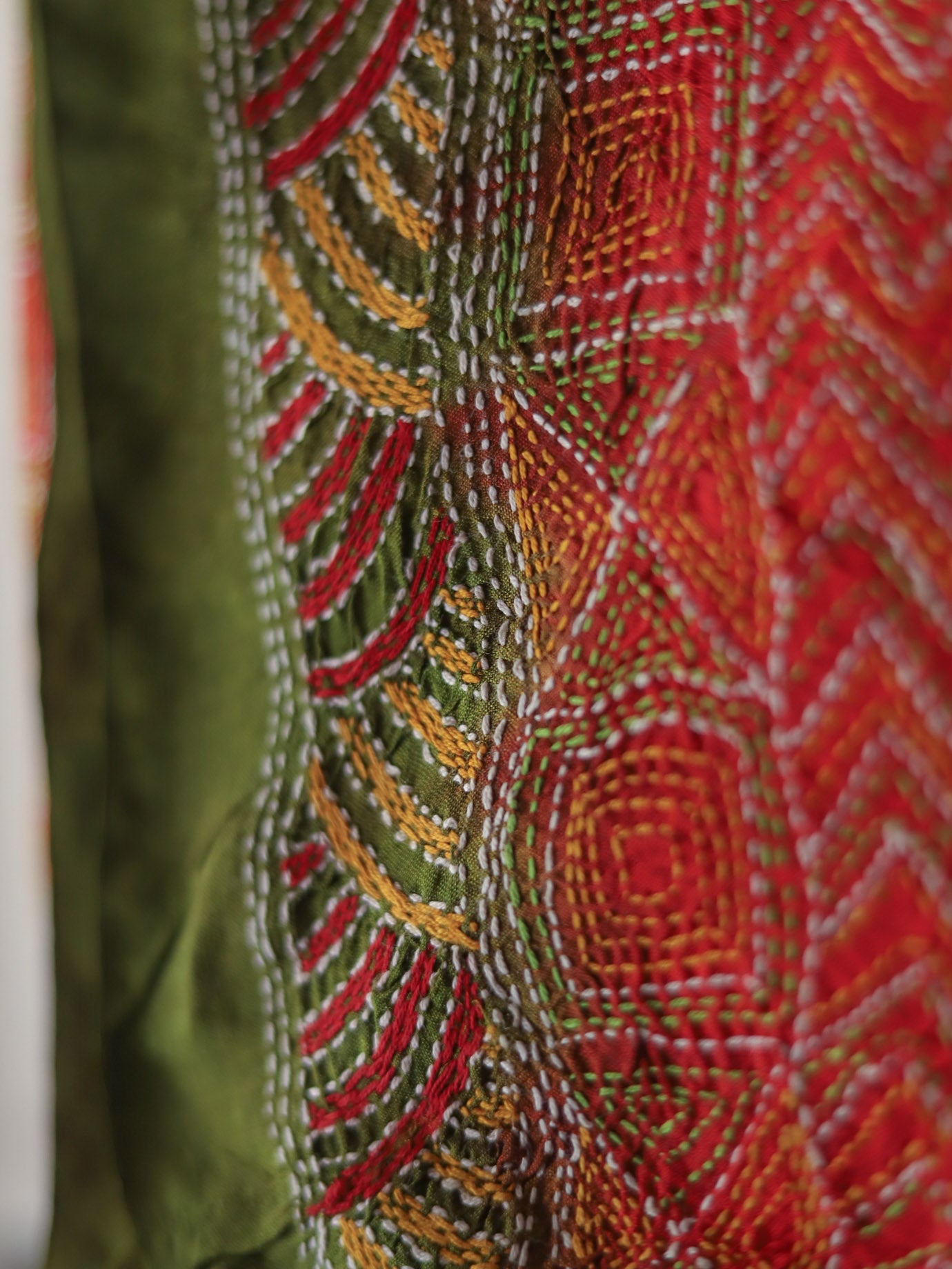 Bengal Hand Embroidery Kantha Stitch Dupatta