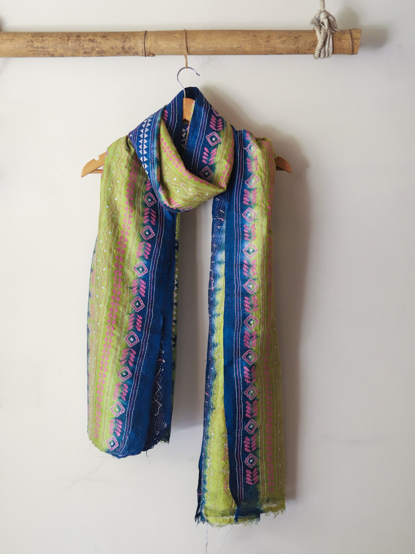 Bengal Hand Embroidery Kantha Stitch Dupatta