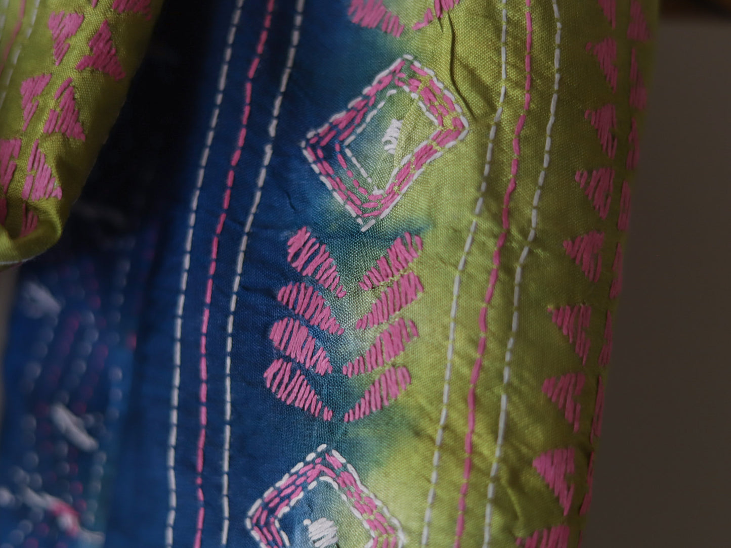 Bengal Hand Embroidery Kantha Stitch Dupatta