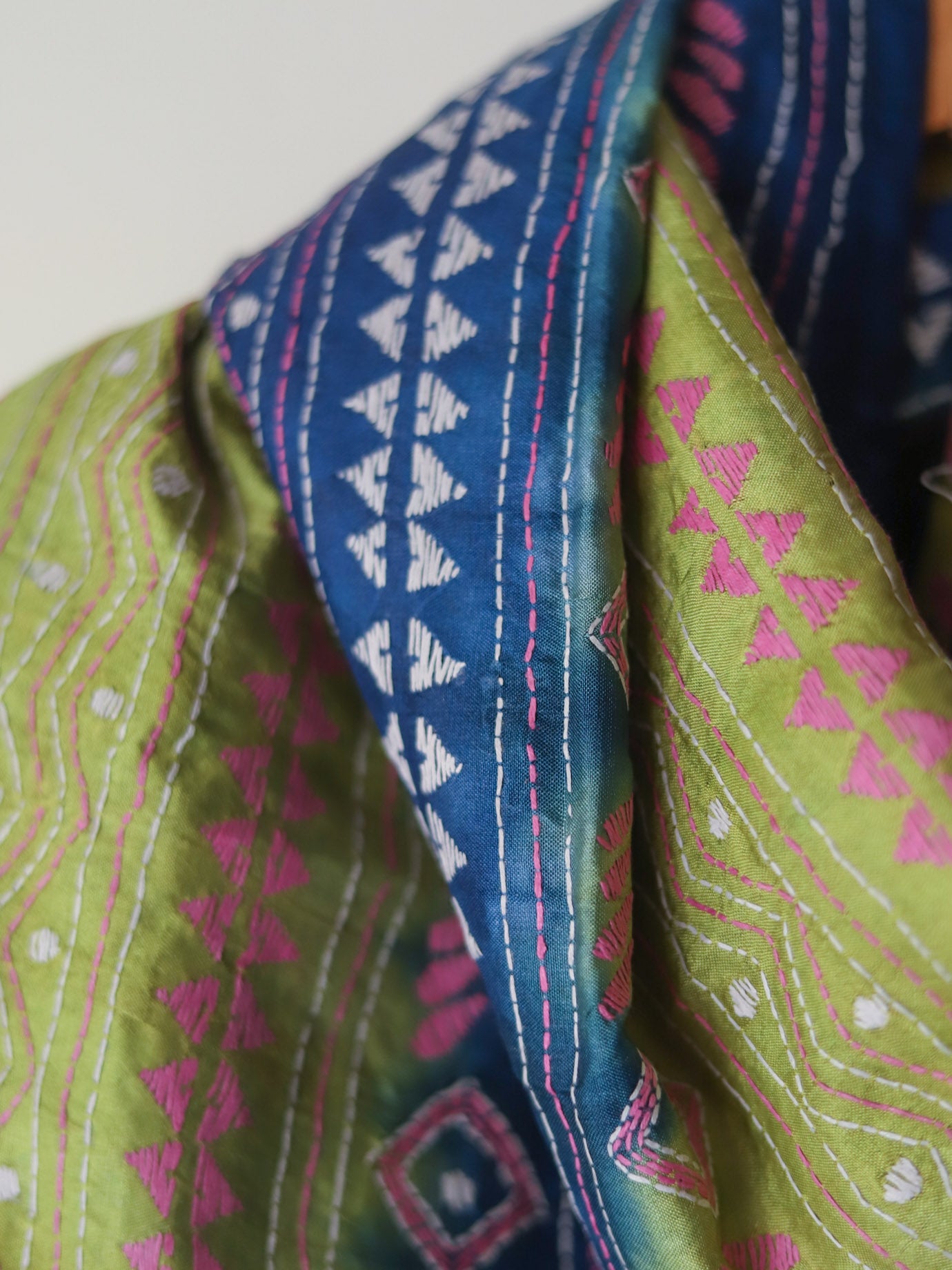 Bengal Hand Embroidery Kantha Stitch Dupatta
