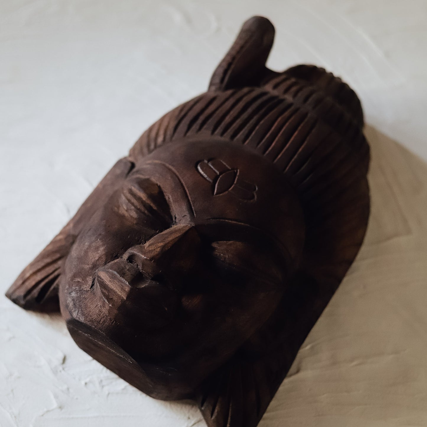 Bengal Wooden Hand-carved Mask Wall Hanging