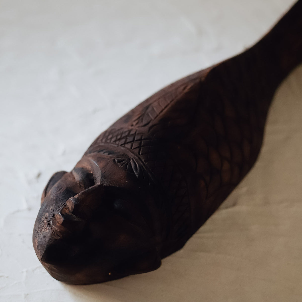 Fish Head Wood Carving
