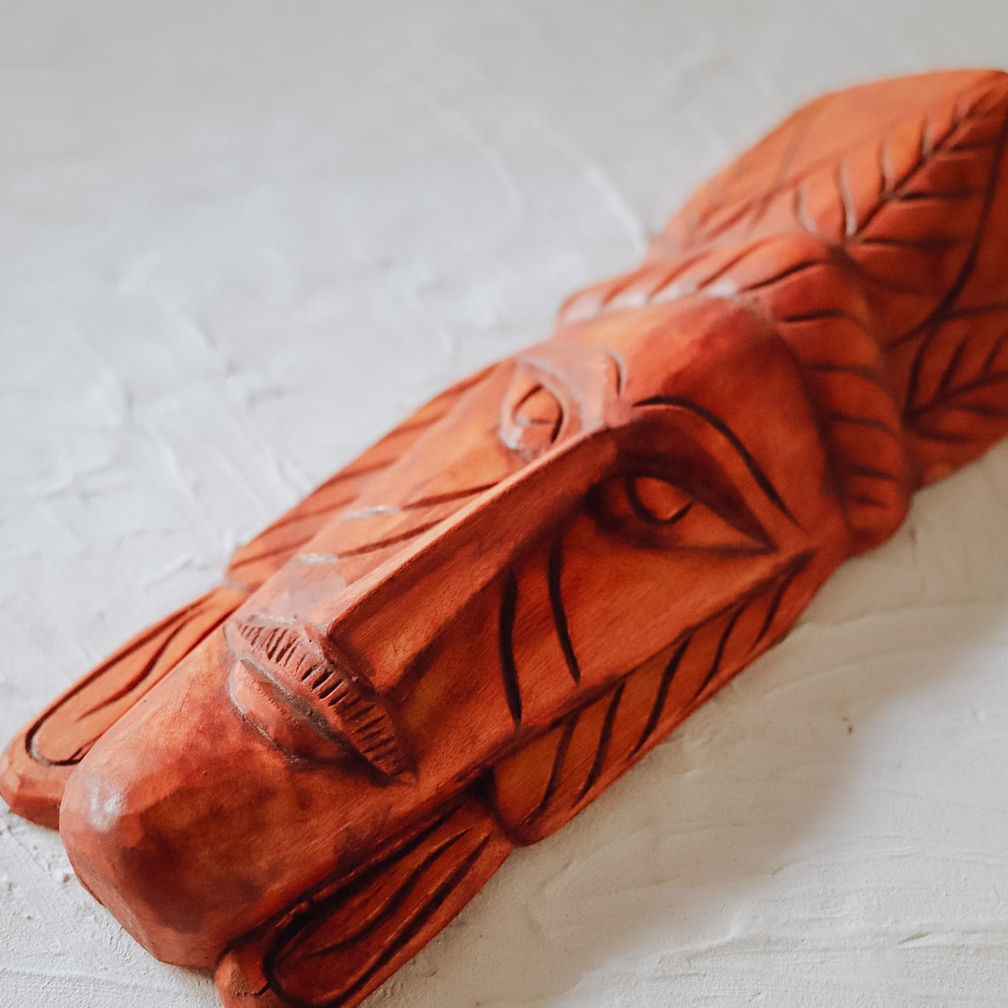 Bengal Wooden Hand-carved Mask Wall Hanging