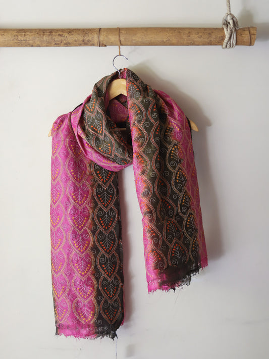 Bengal Hand Embroidery Kantha Stitch Dupatta