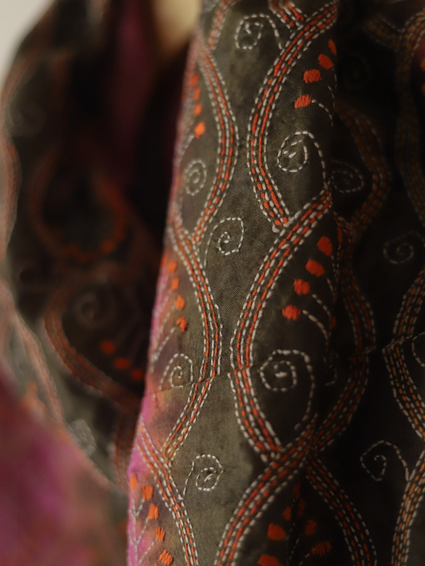 Bengal Hand Embroidery Kantha Stitch Dupatta
