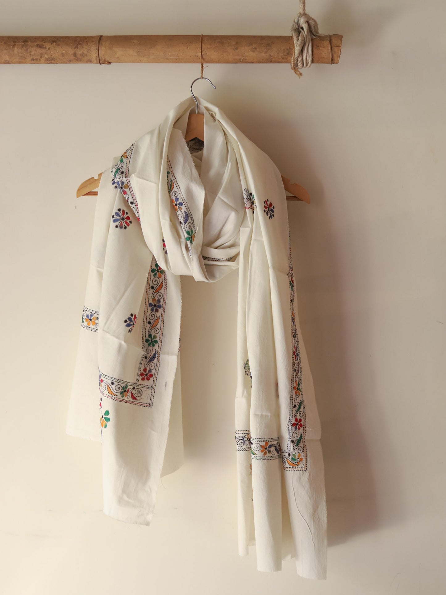 Bengal Hand Embroidery Kantha Cotton Dupatta