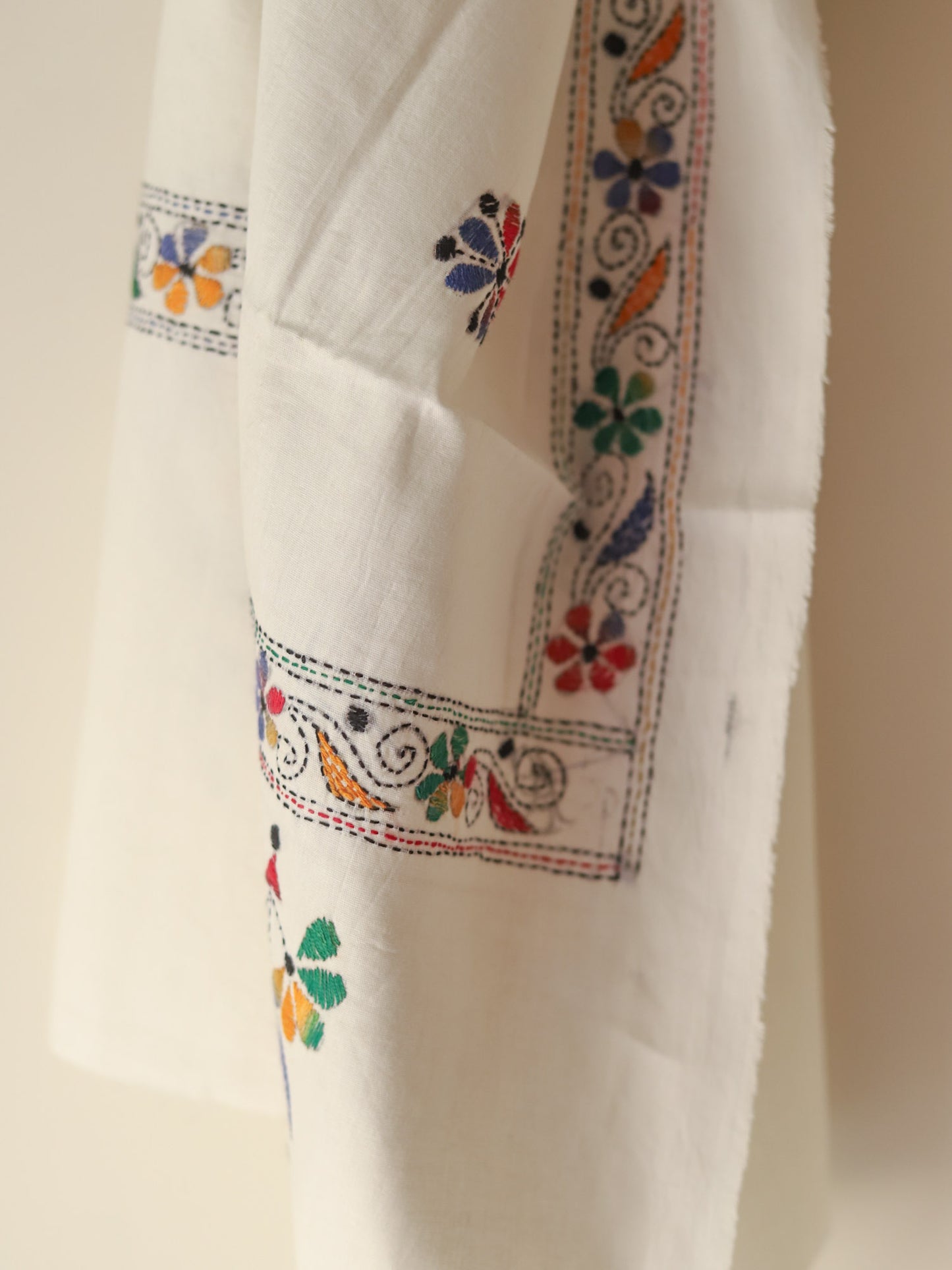 Bengal Hand Embroidery Kantha Cotton Dupatta