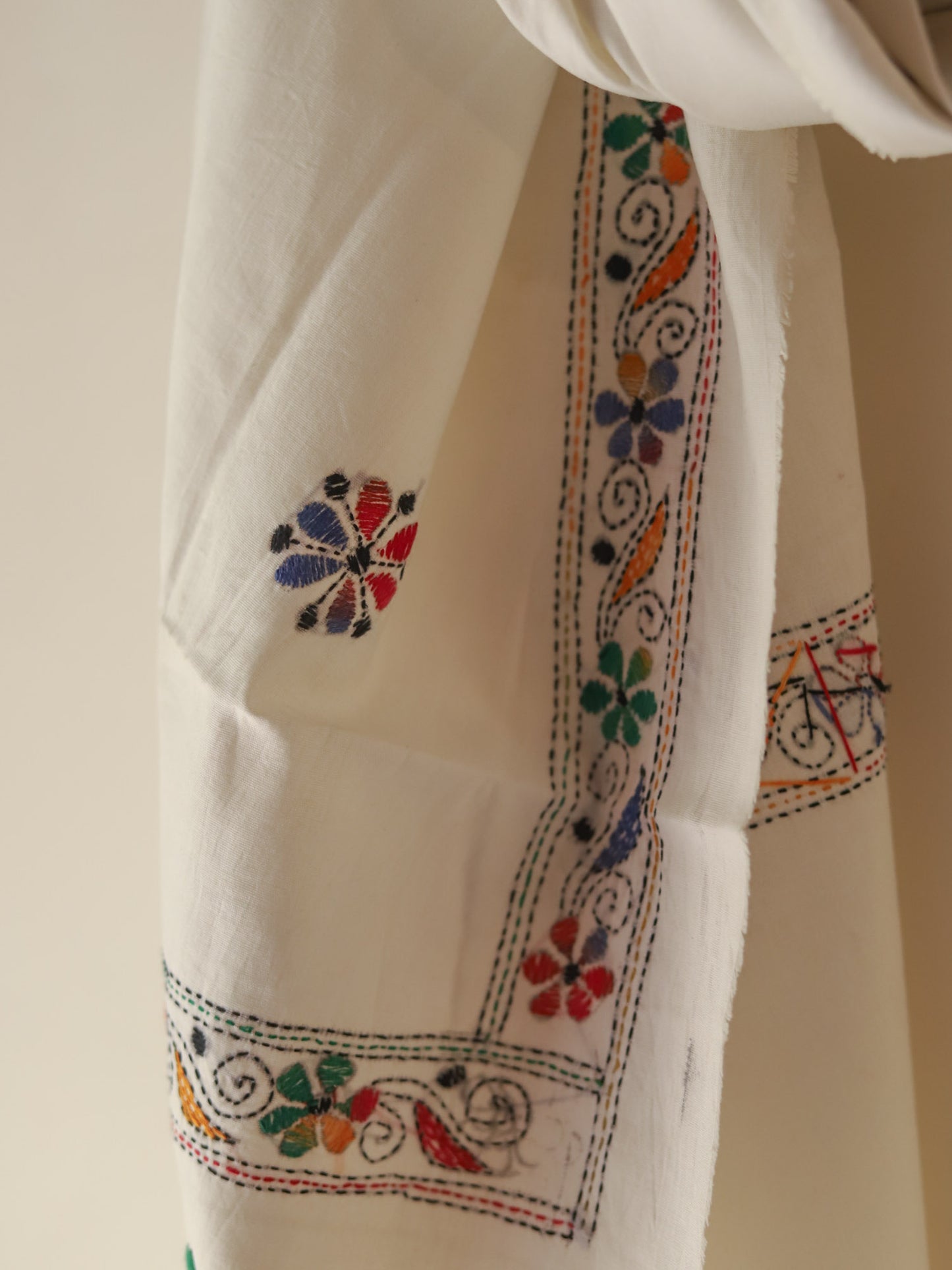 Bengal Hand Embroidery Kantha Cotton Dupatta