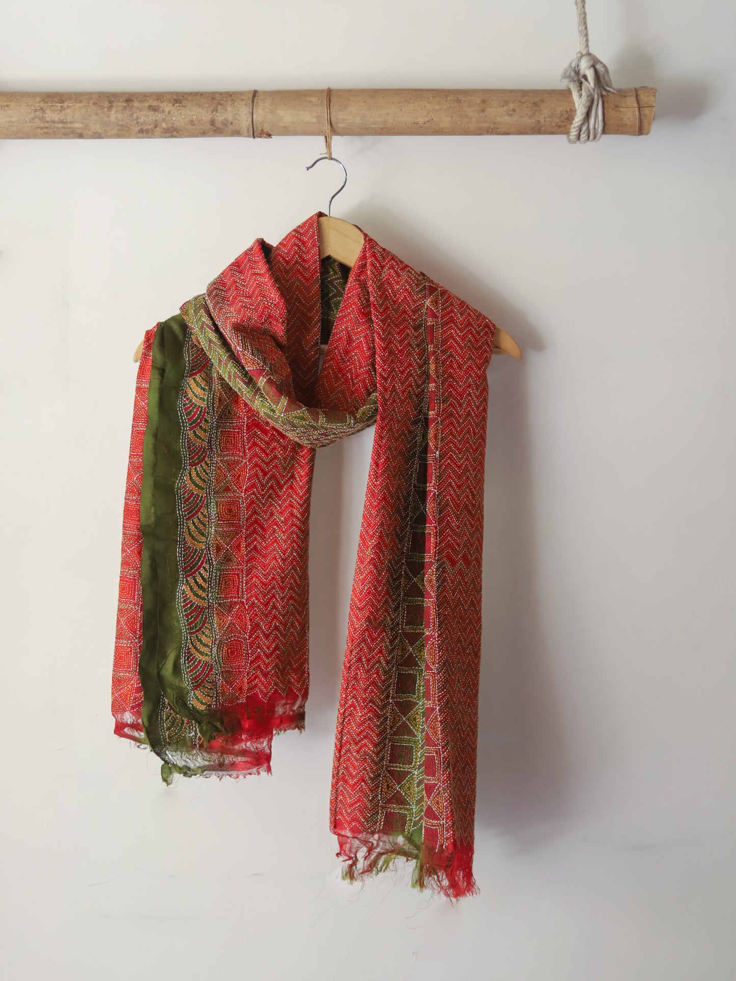 Bengal Hand Embroidery Kantha Stitch Dupatta