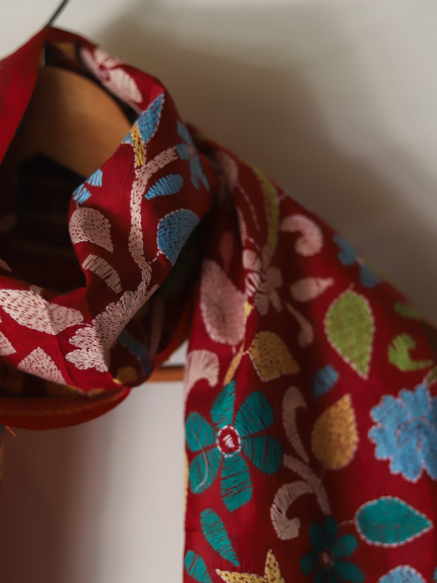 Bengal Hand Embroidery Kantha Stitch Silk Stole
