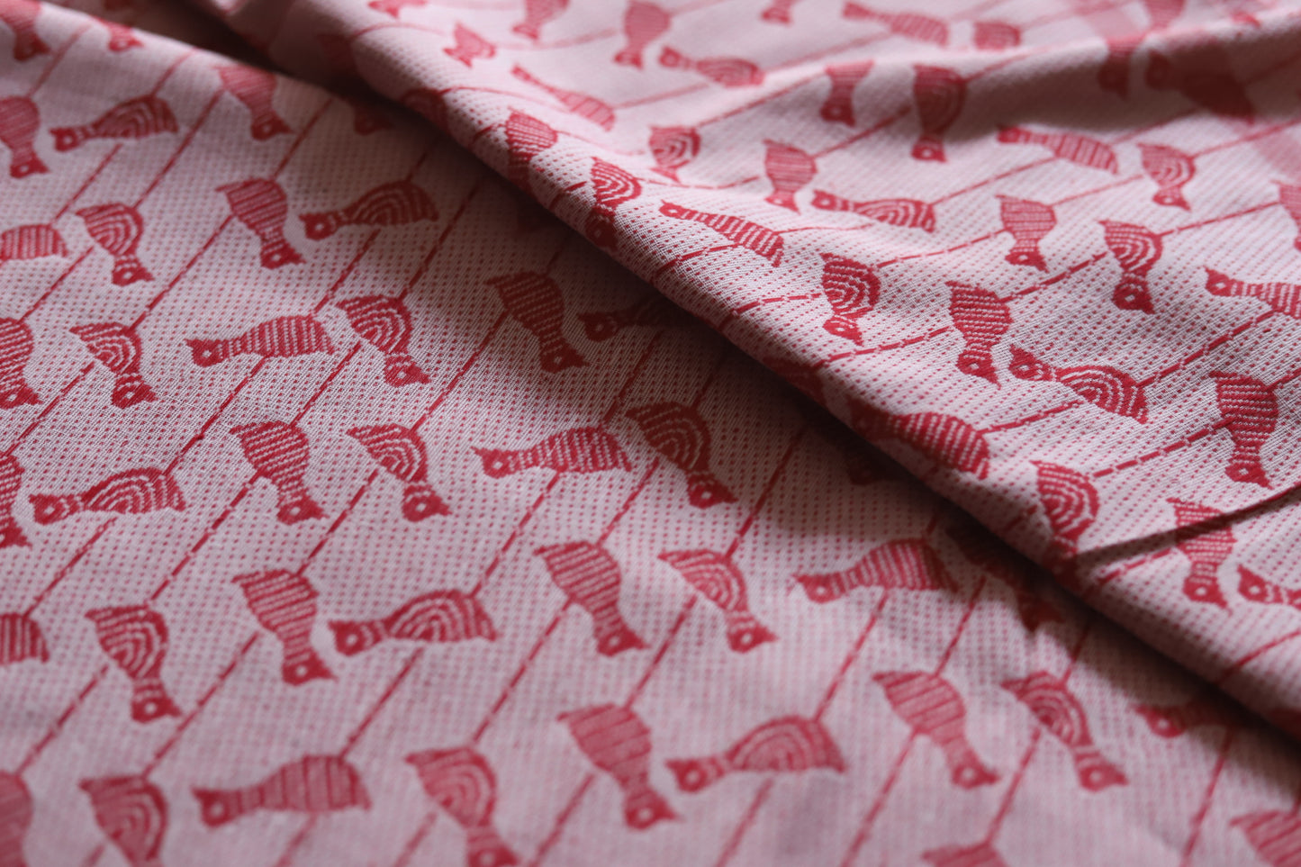Handwoven Bengal White and Red Cotton Saree