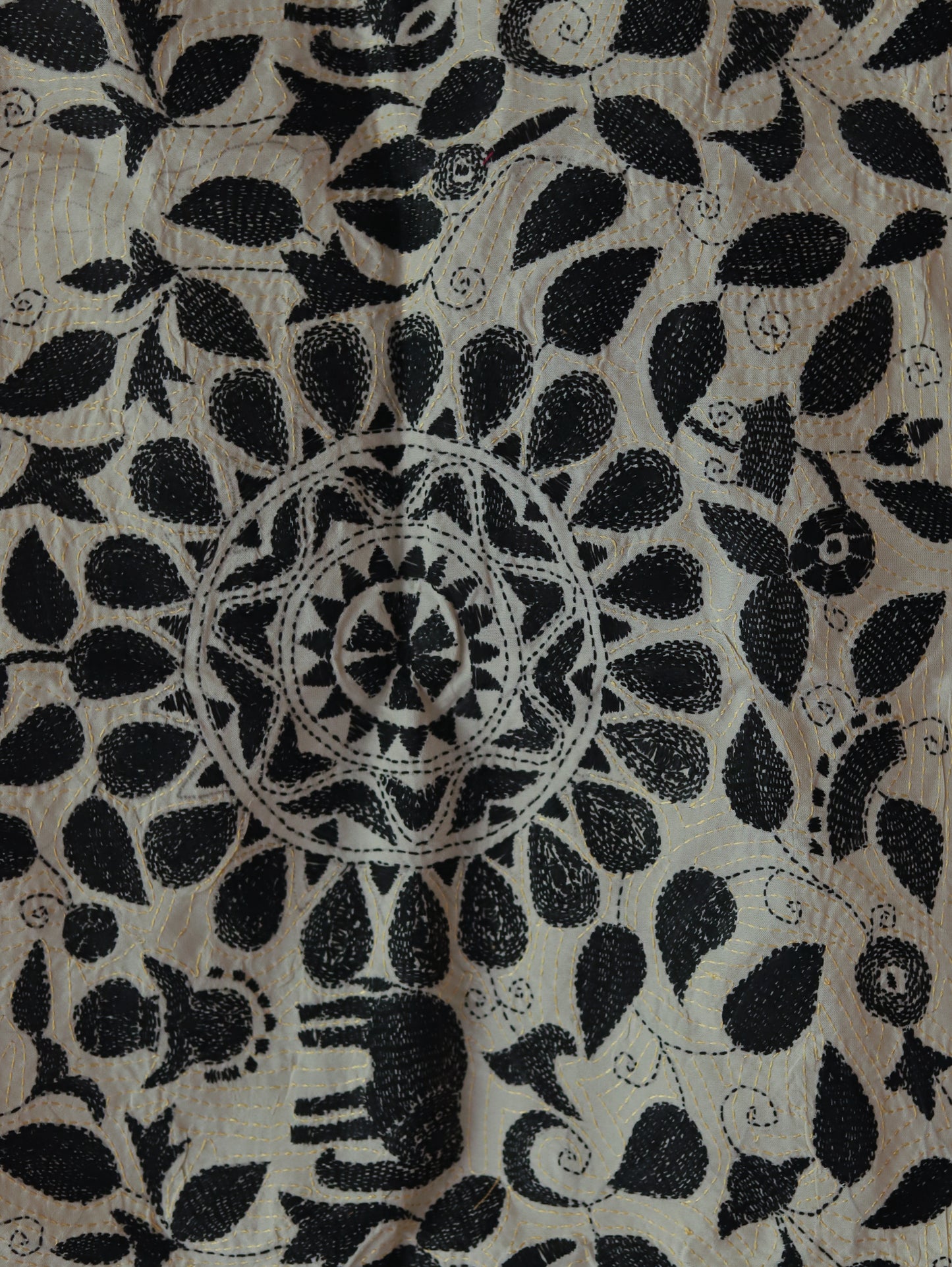 Bengal Hand Embroidery Kantha Stitch Silk Stole
