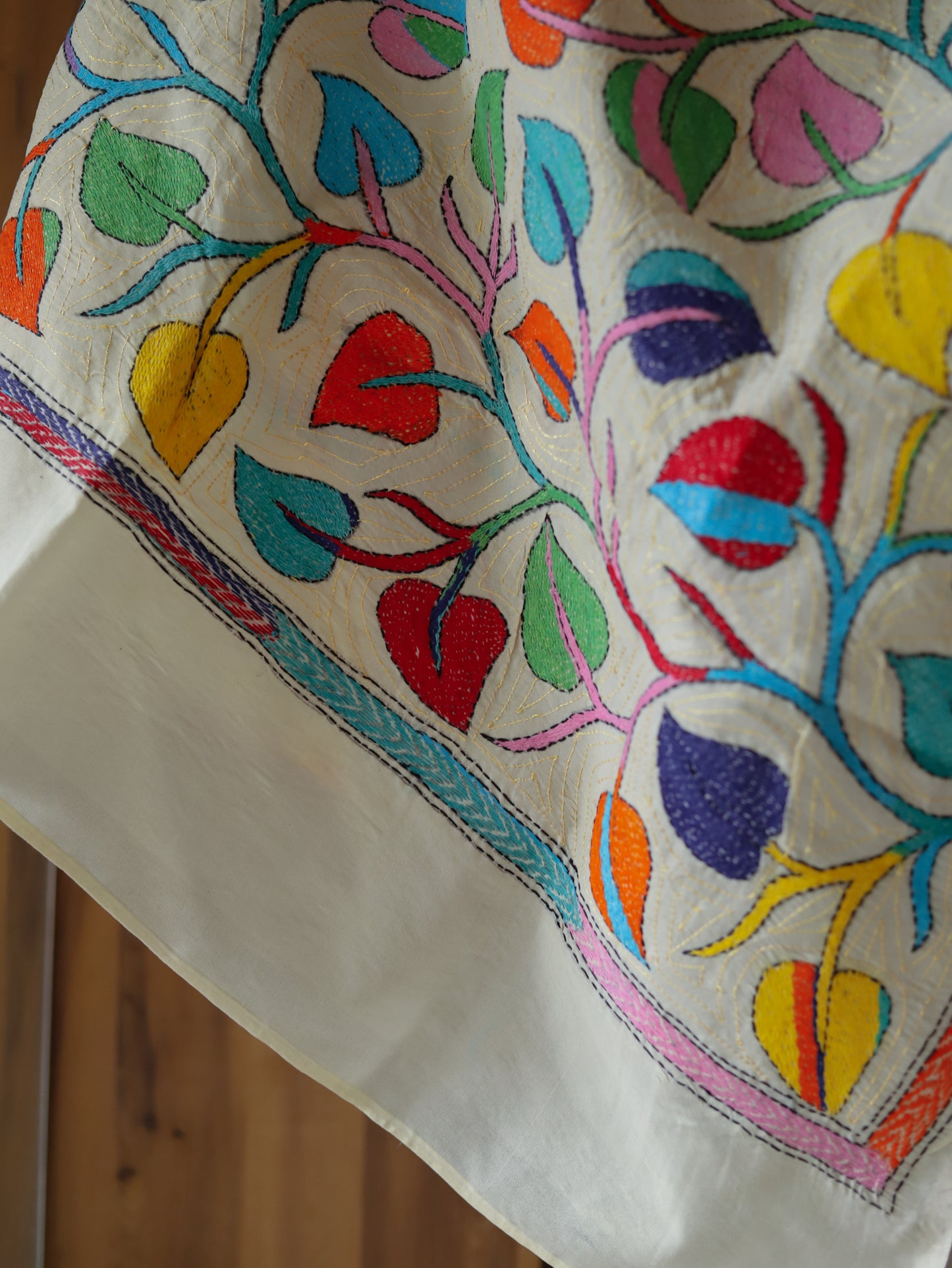 Bengal Hand Embroidery Kantha Stitch Dupatta