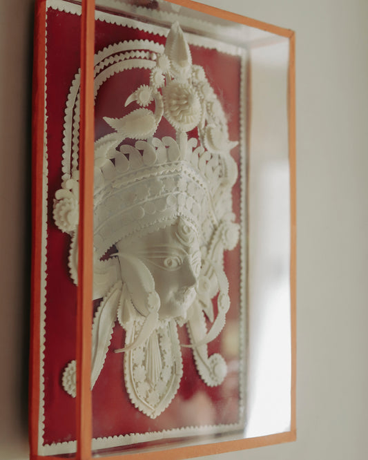 Handmade Bengal Sholapith Durga Maa Handicraft