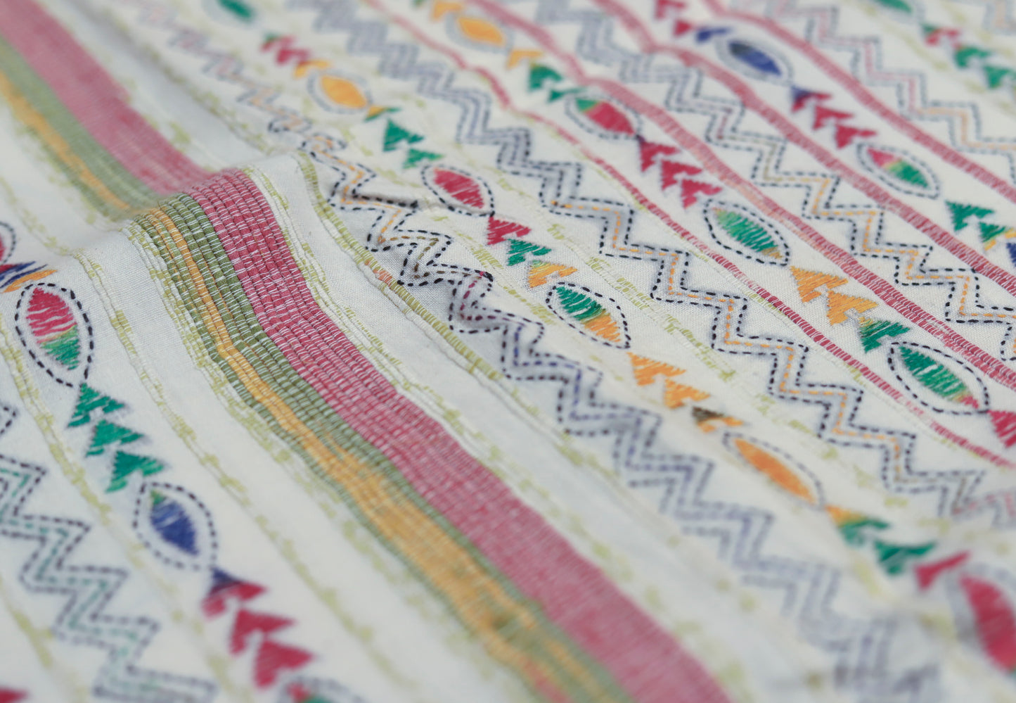 Bengal Handwoven Khesh Kantha Saree