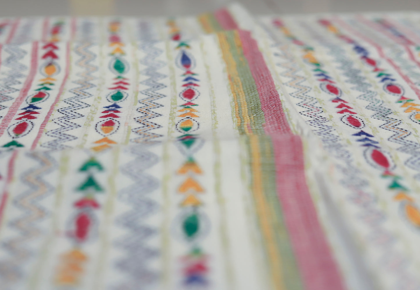Bengal Handwoven Khesh Kantha Saree