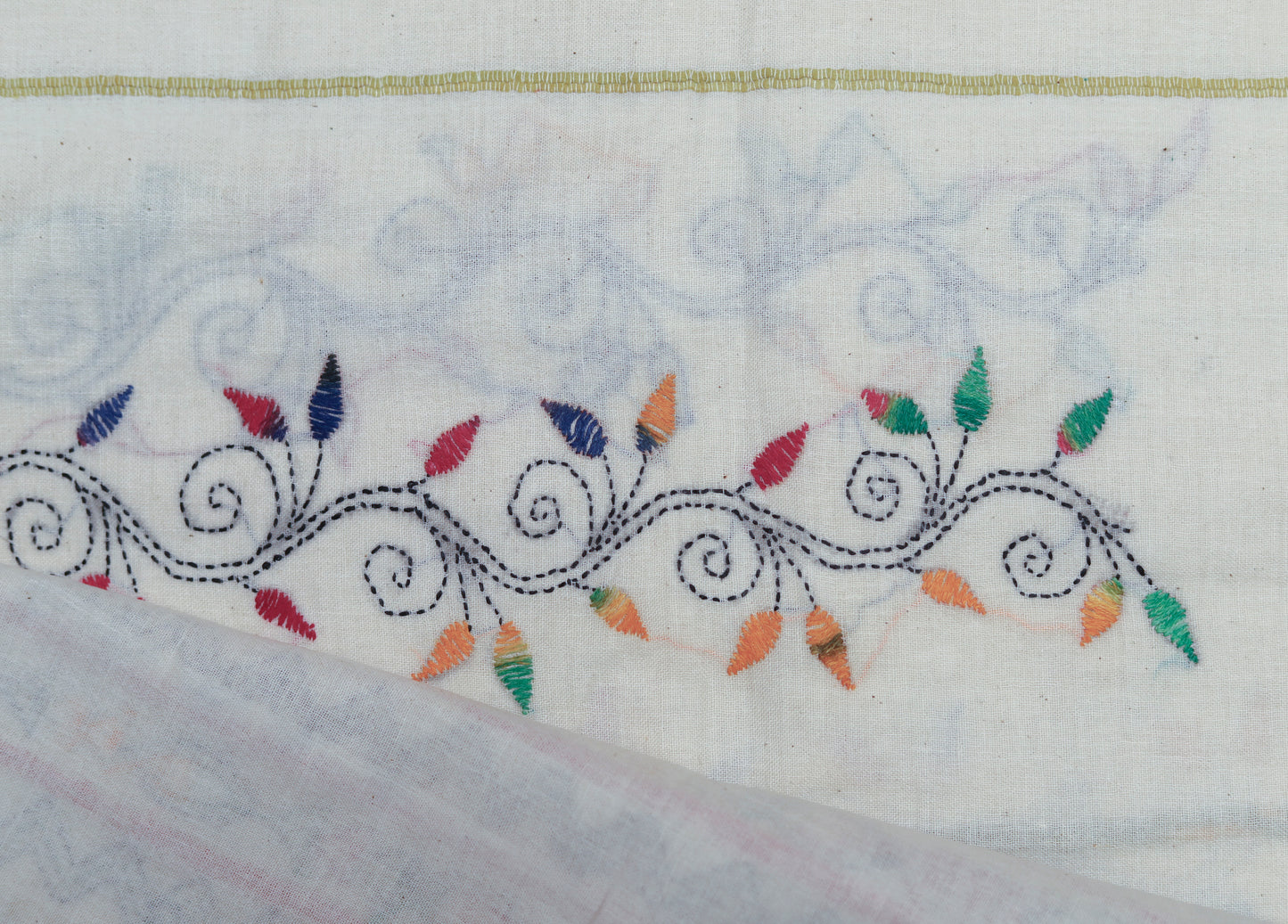 Bengal Handwoven Khesh Kantha Saree