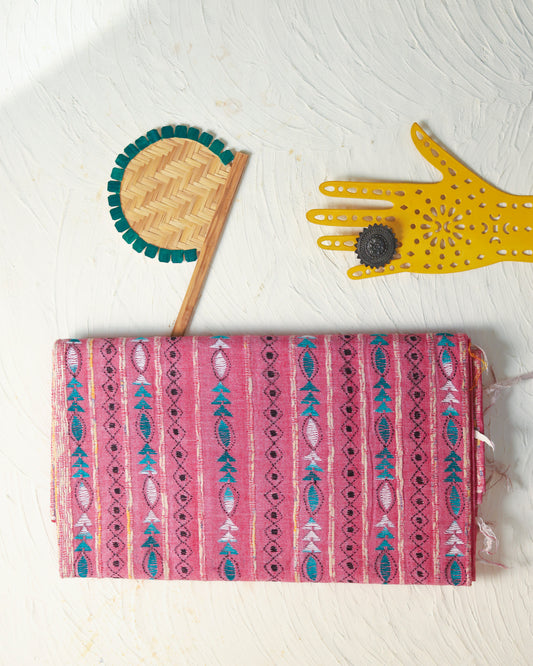 Bengal Handwoven Khesh Kantha Saree