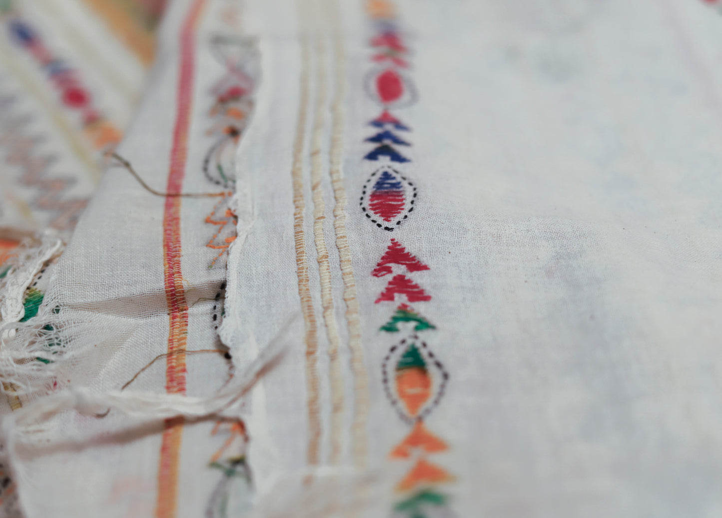 Bengal Handwoven Khesh Kantha Saree