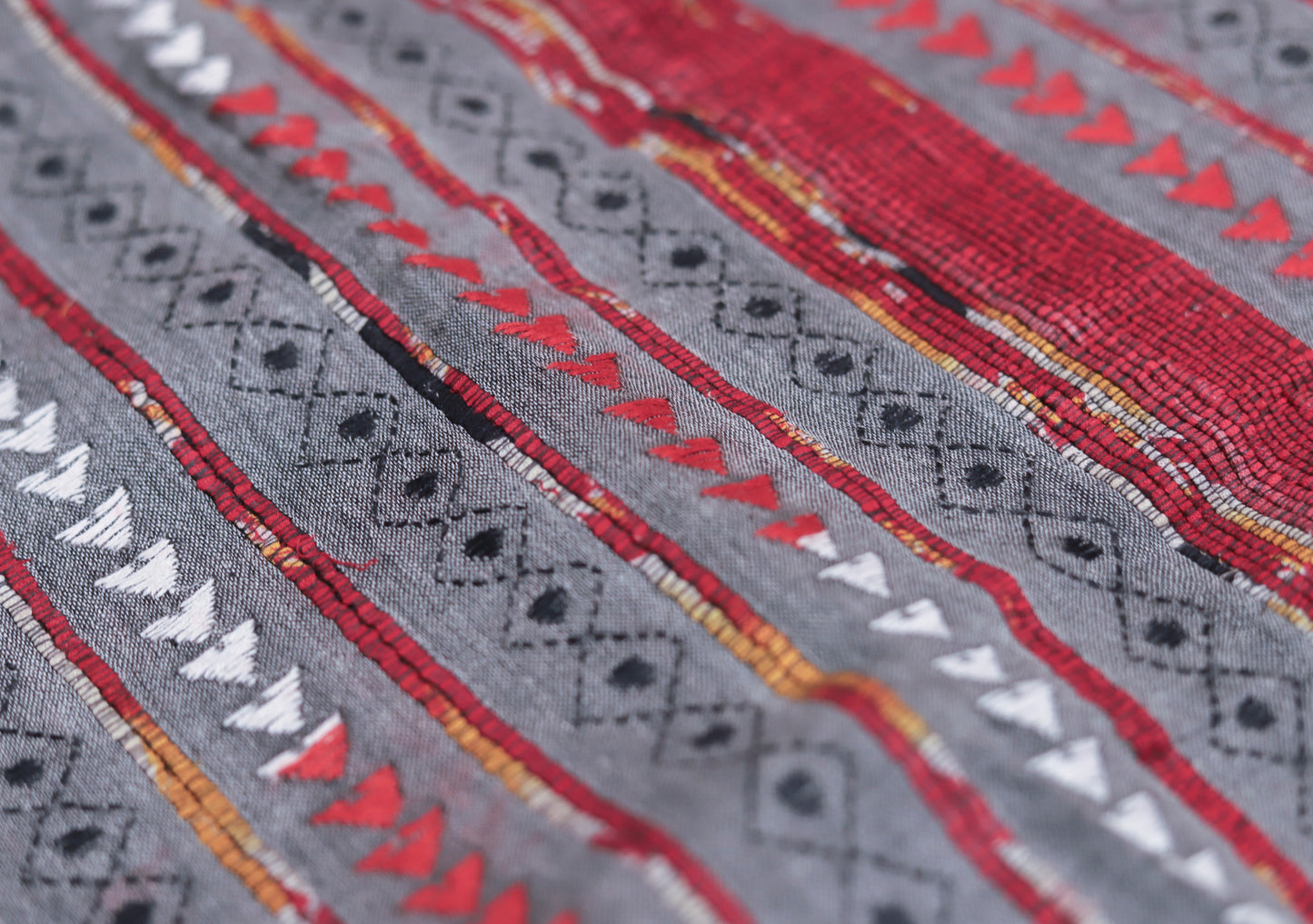Bengal Handwoven Khesh Kantha Saree