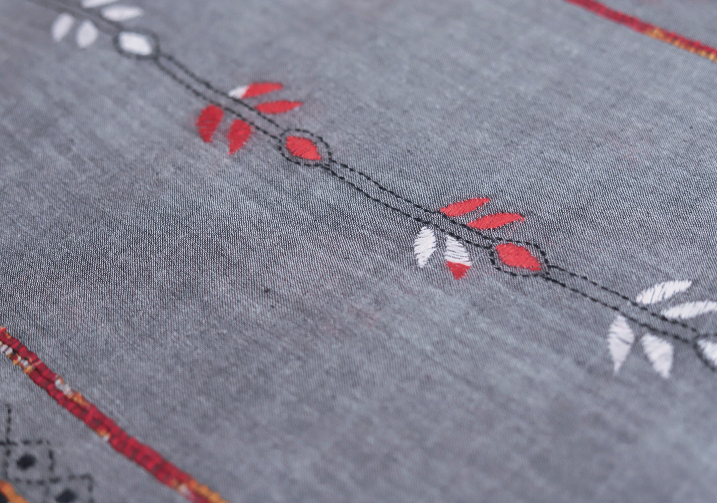 Bengal Handwoven Khesh Kantha Saree
