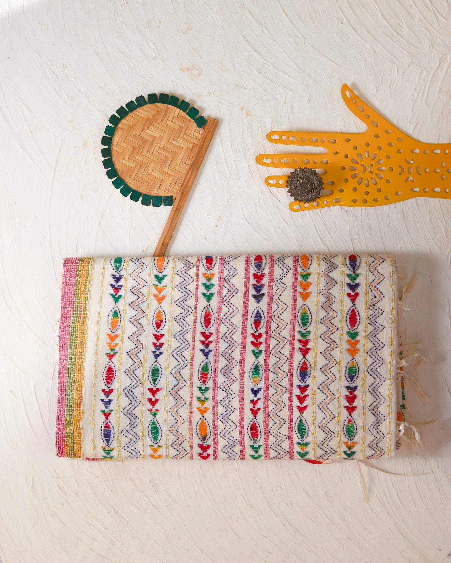Bengal Handwoven Khesh Kantha Saree