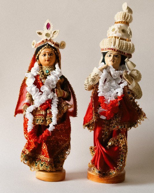 Handcrafted Bengali Wedding Couple Dolls