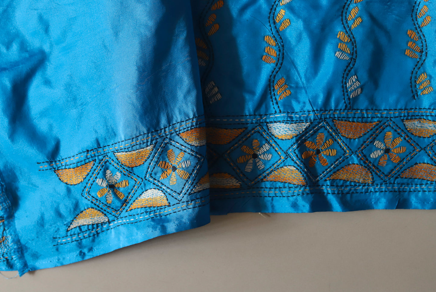Bengal Hand Embroidery Kantha Stitch Saree