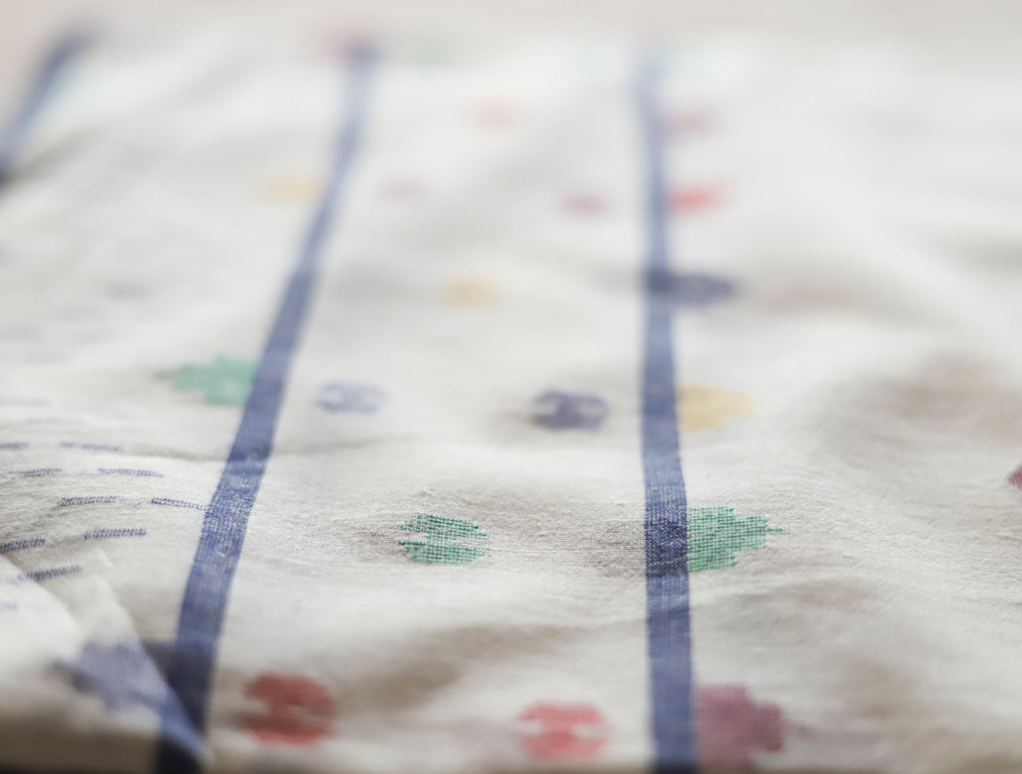 Bengal's Handwoven Cotton Fabric/ Yardage in Jamdani design