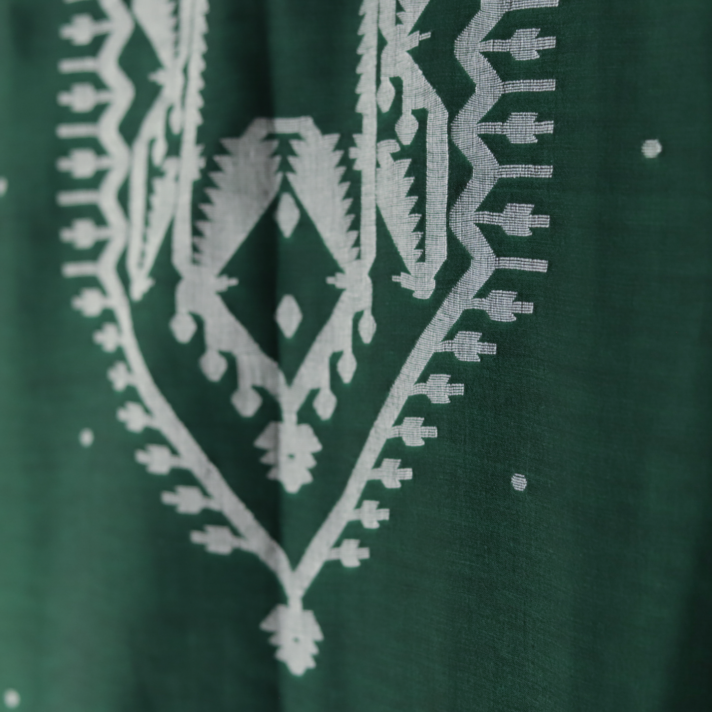 Handwoven Bengal Cotton Kurta/ Kurti Fabric in Jamdani Weave