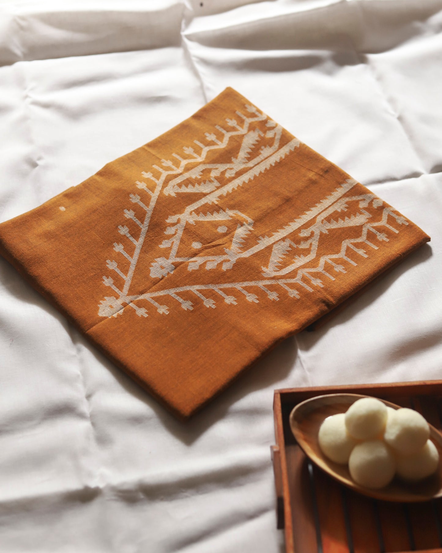 Handwoven Bengal Cotton Kurta/ Kurti Unstitched Fabric in Jamdani Weave