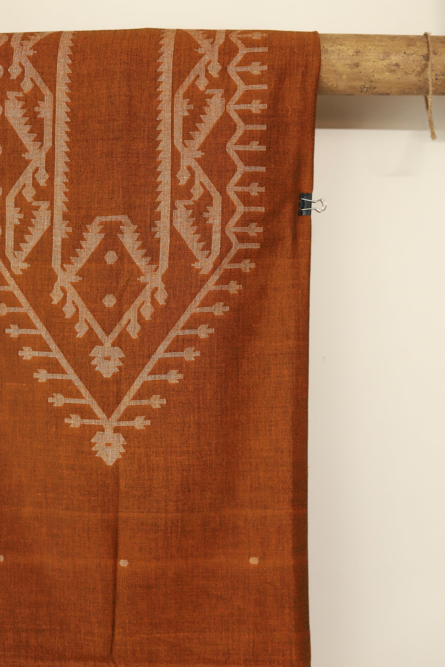 Handwoven Bengal Cotton Kurta/ Kurti Unstitched Fabric in Jamdani Weave