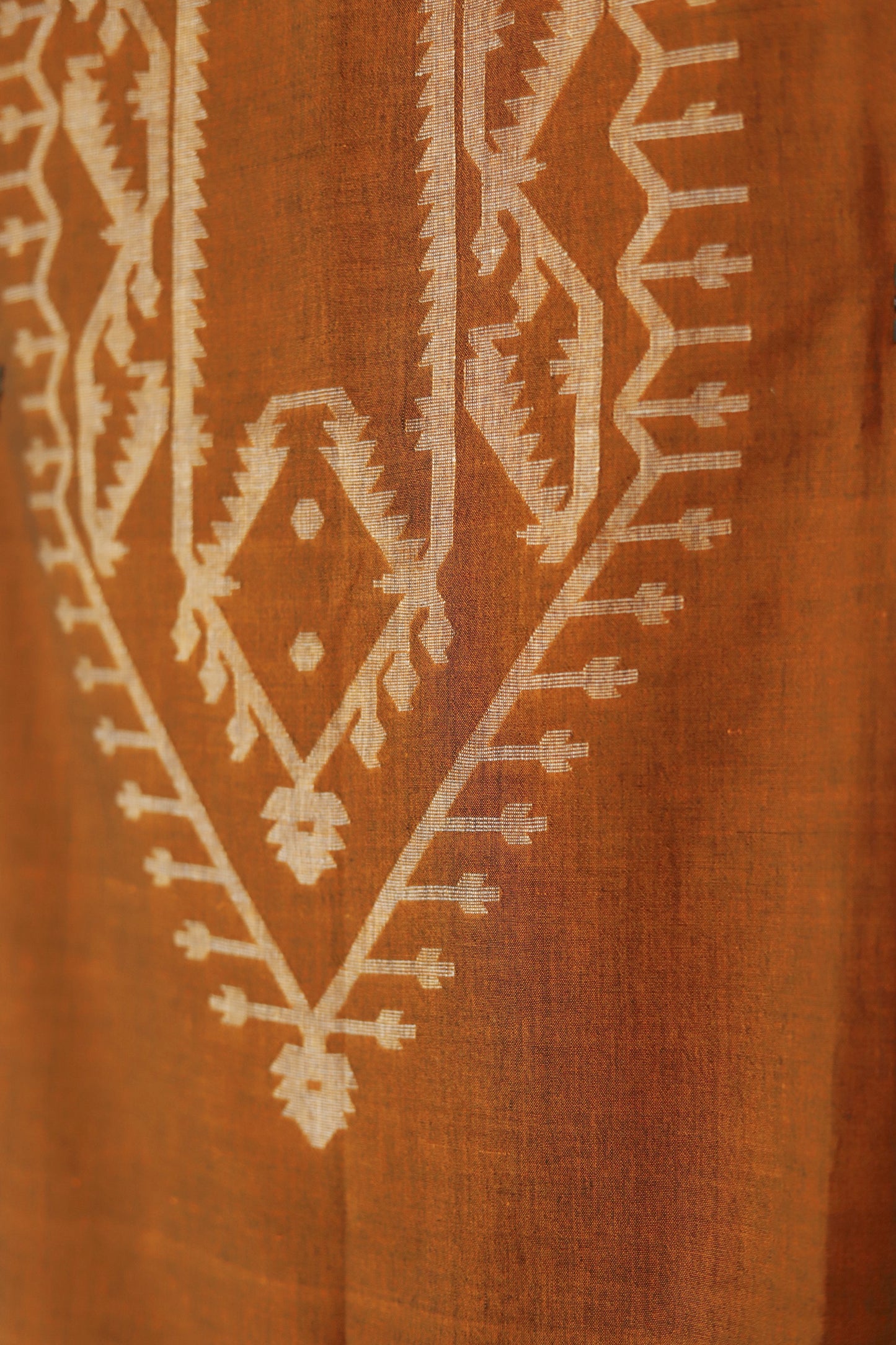 Handwoven Bengal Cotton Kurta/ Kurti Unstitched Fabric in Jamdani Weave