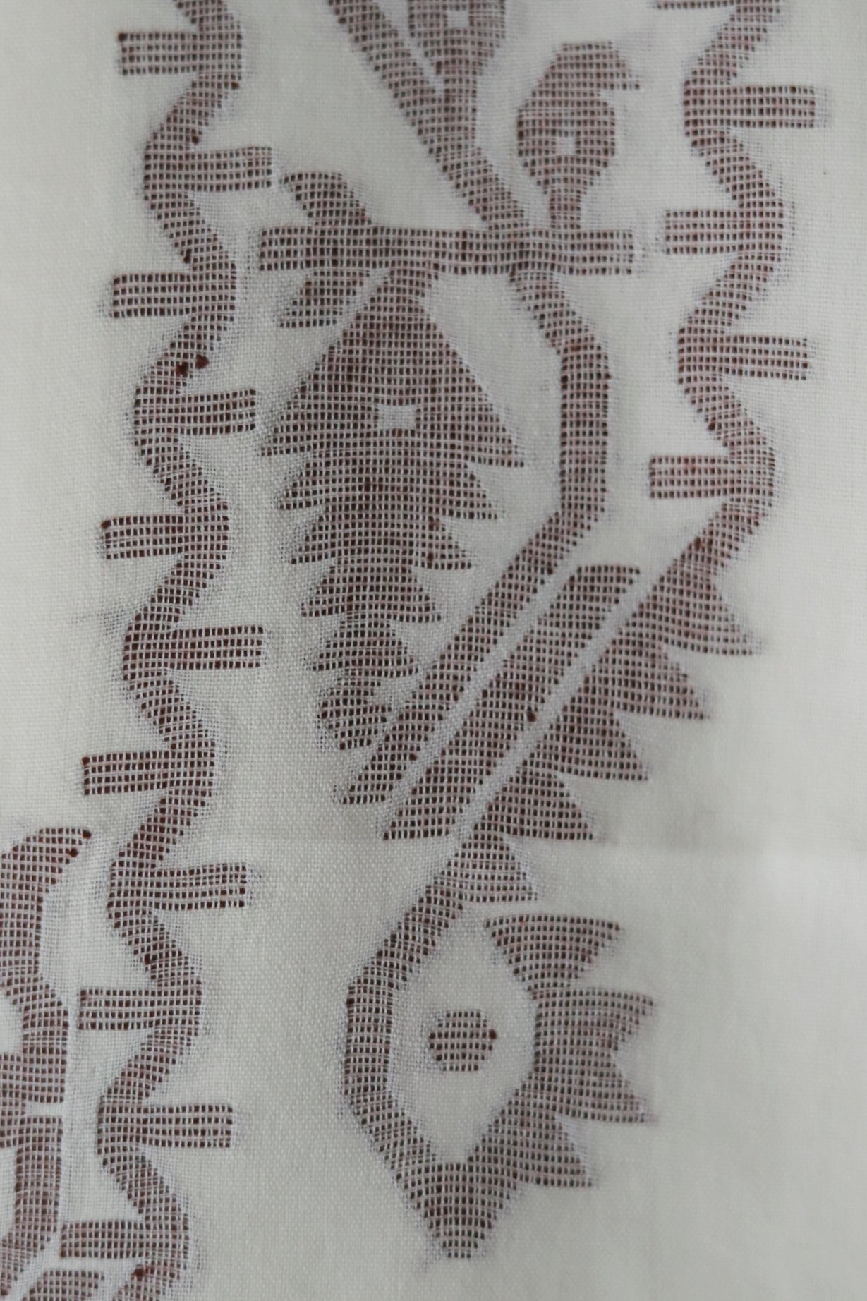 Handwoven Bengal Cotton Kurta/ Kurti Unstitched Fabric in Jamdani Weave