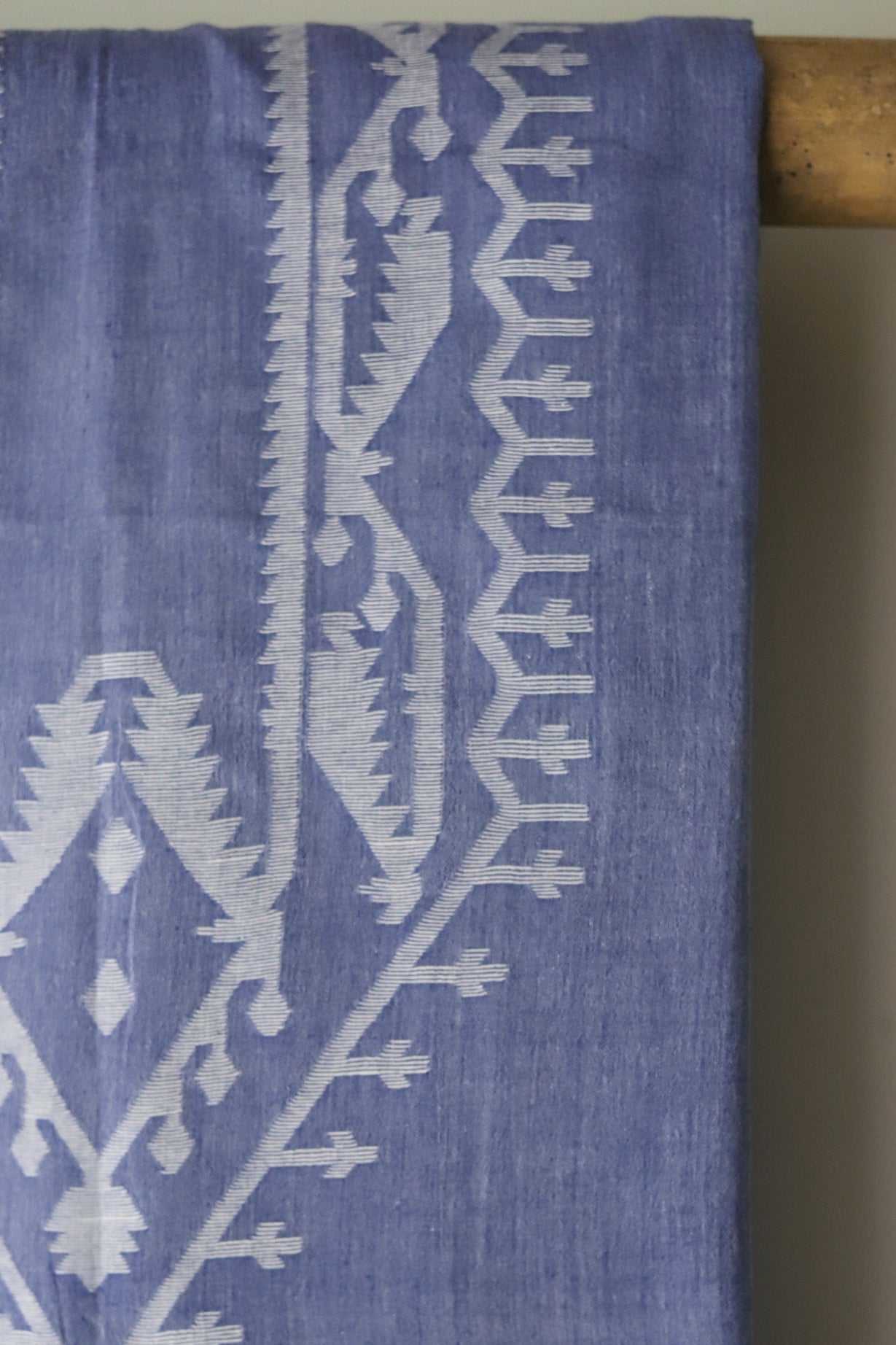 Handwoven Bengal Cotton Kurta/ Kurti Unstitched Fabric in Jamdani Weave