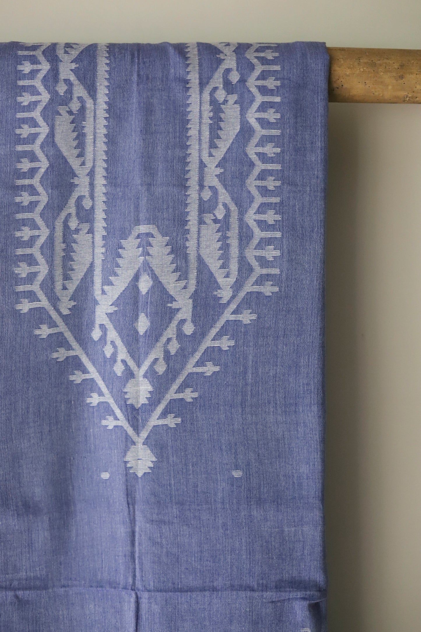 Handwoven Bengal Cotton Kurta/ Kurti Unstitched Fabric in Jamdani Weave
