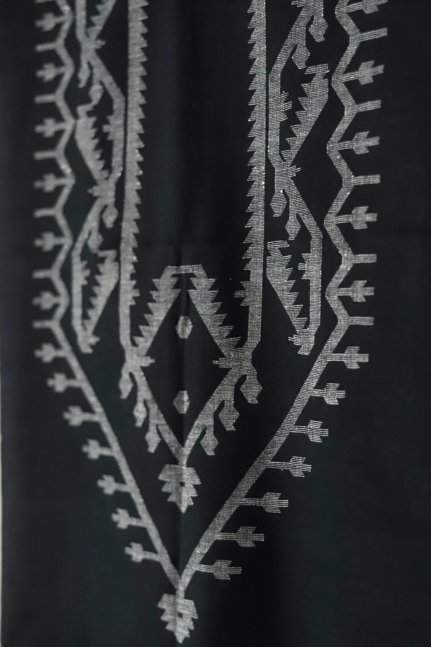 Handwoven Bengal Cotton Kurta/ Kurti Unstitched Fabric in Jamdani Weave